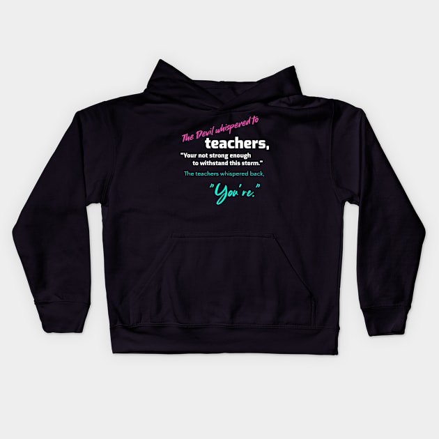 Devil Gets a Grammar Lesson Kids Hoodie by Eclecterie